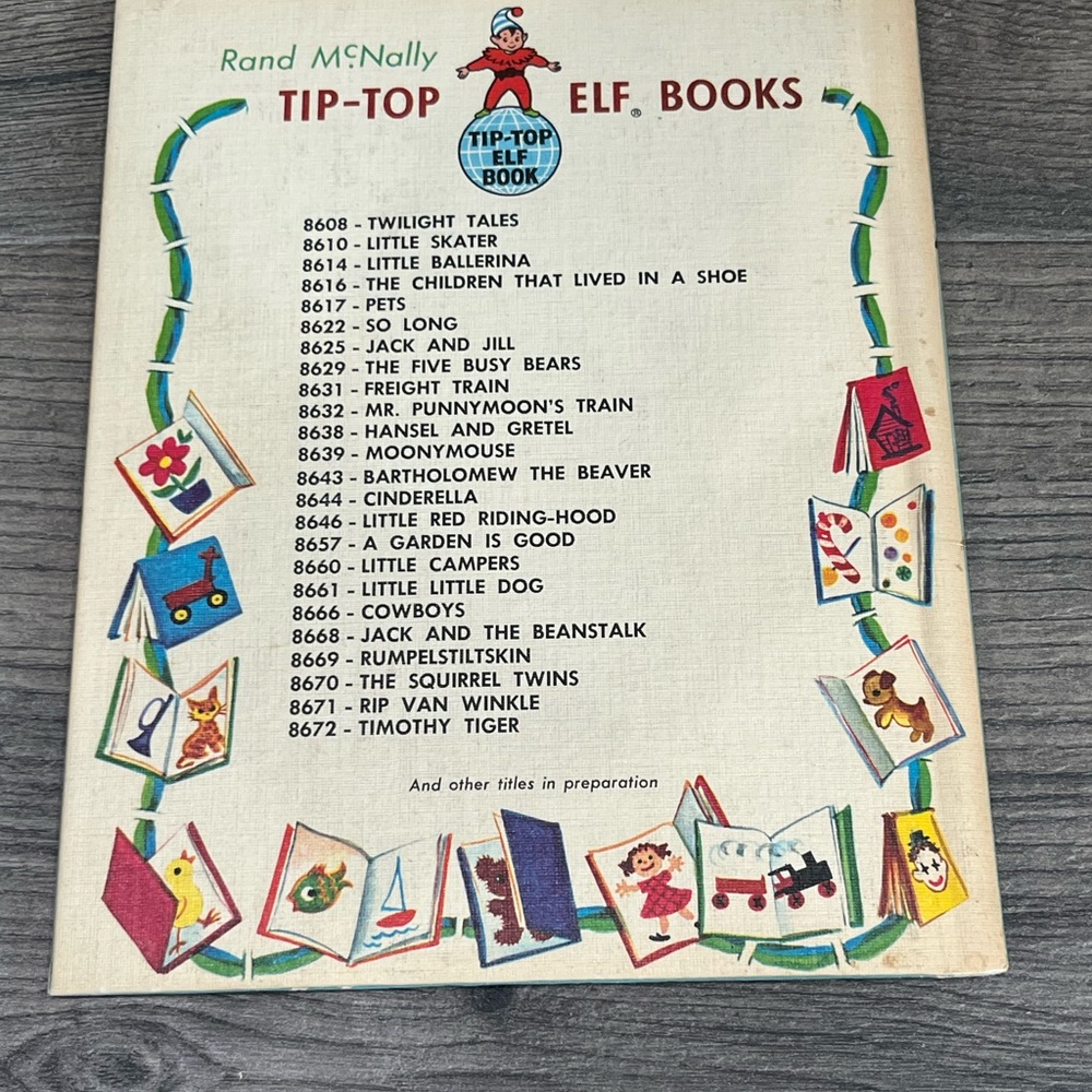Vintage STORYBOOK FOR LITTLE TOTS Rand McNally Elf 1958 Hunter Kitschy Ephemera - Picture 8 of 8